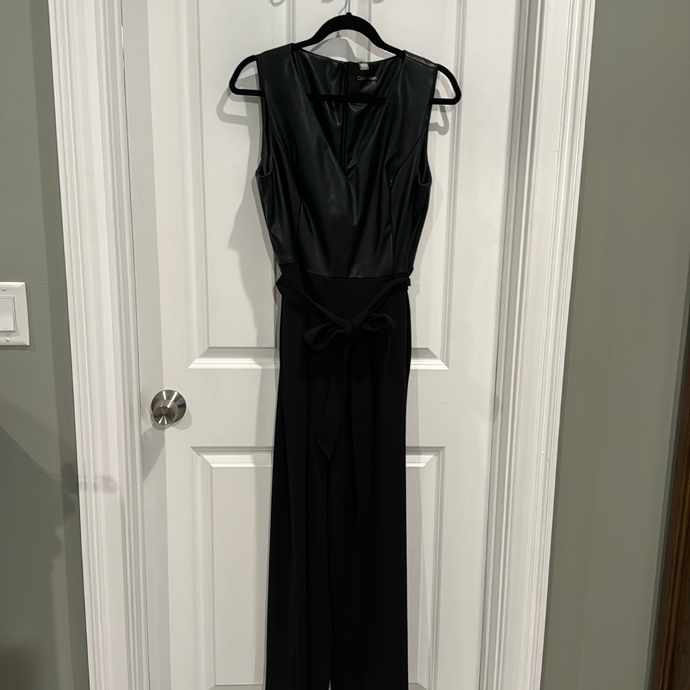 Calvin Klein Jumpsuit pleather top 12